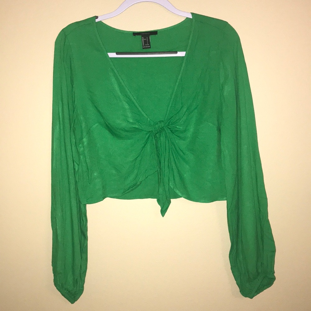 Forever 21 Green Top Great Condition Large